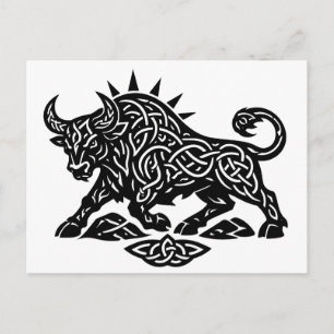 Postal Festiva Sigilo de Tauro — Tatuaje Zodiacal Terrenal