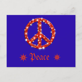Postal Festiva Signo de paz de aspecto espumoso