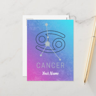 Postal Festiva Signo zodiacal Cáncer Constelación Horóscopo