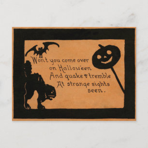 Postal Festiva Silhouettes de Halloween
