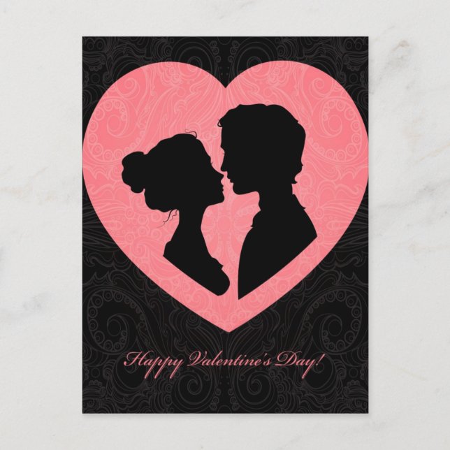 Postal Festiva Silhouettes Valentine's Day Card (Anverso)