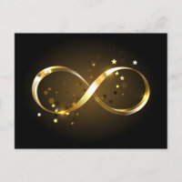 Símbolo de infinito dorado