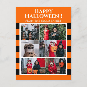Postal Festiva Simple Boo espeluznante tira feliz Halloween 6 Fot