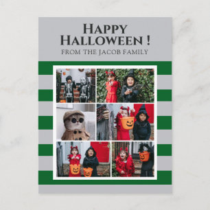 Postal Festiva Simple Boo Espeluznante Tira feliz Halloween 6 Fot