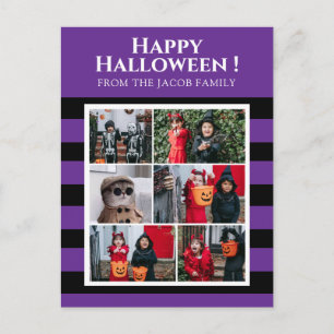 Postal Festiva Simple Boo Espeluznante Tira feliz Halloween 6 Fot