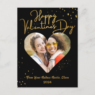 Postal Festiva Simple Cute Happy galentines day bestie Photo