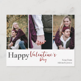 Postal Festiva Simple Elegant Love día de San Valentín pareja 3 f