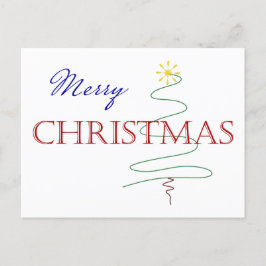 Postal Festiva Simple Merry Christmas Holiday Card
