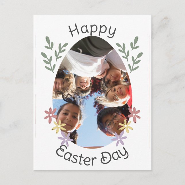 Postal Festiva simple Moderno lindo Feliz Pascua a los amigos per (Anverso)