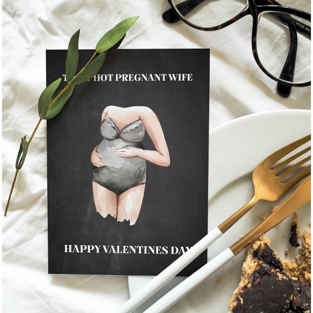 Postal Festiva Simple regalo de Día de San Valentín embarazada em (Subido por el creador)