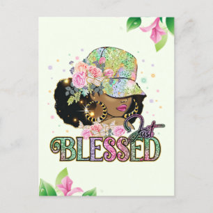 Postal Festiva Simplemente bendecido, cree en Dios, confíe en Jes