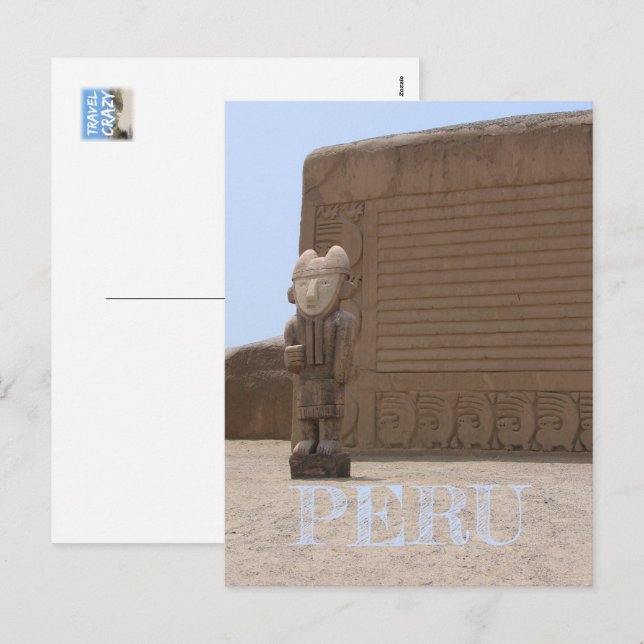Postal Festiva Sitio Histórico Chan Chan, Perú (Anverso / Reverso)