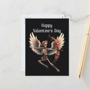 Postal Festiva Skeleton gótico de Guay cupid Valentine