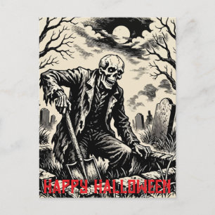 Postal Festiva Skeleton Gravedigger