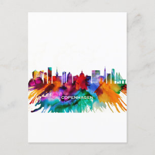 Postal Festiva Skyline de Copenhague