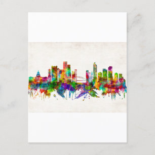 Postal Festiva Skyline de Denver Colorado