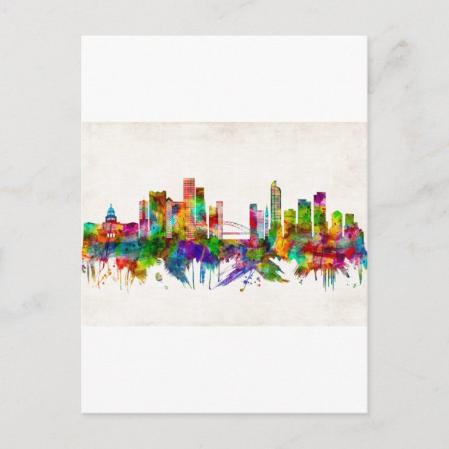 Postal Festiva Skyline de Denver Colorado (Anverso)