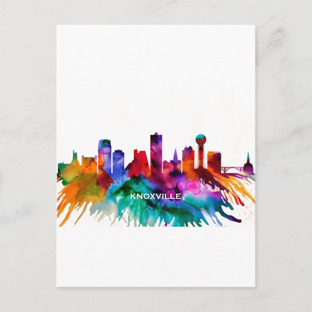 Postal Festiva Skyline de Knoxville (Anverso)