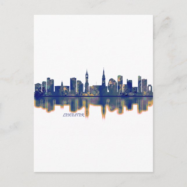 Postal Festiva Skyline de Leicester (Anverso)