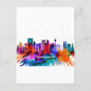 Postal Festiva Skyline Dusseldorf