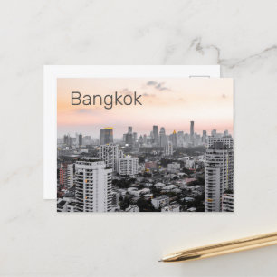 Postal Festiva Skyline Sunset Panorama BKK Tailandia