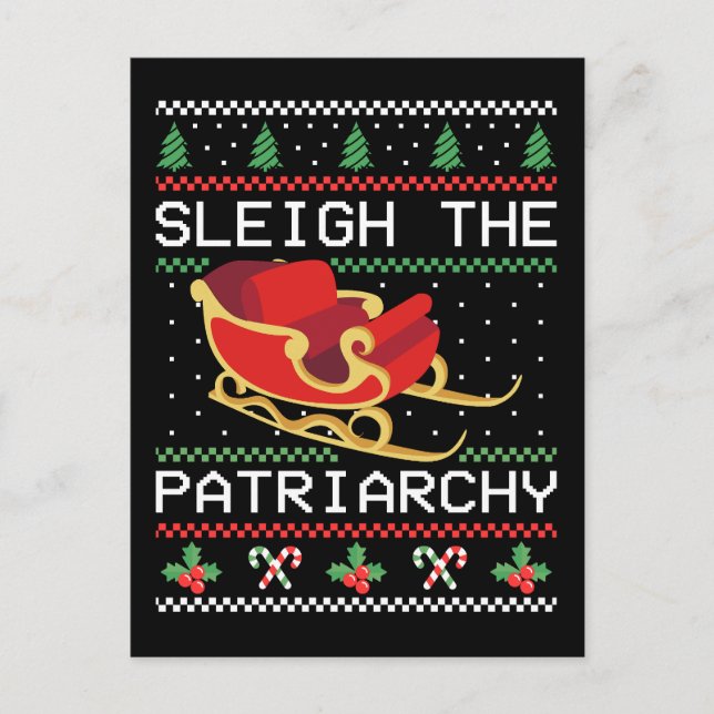 Postal Festiva Sleigh El Patriarcado I (Anverso)