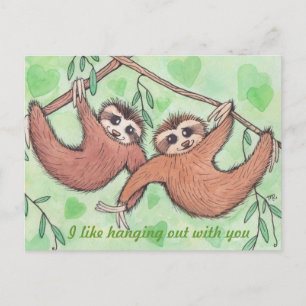 Postal Festiva Sloth Love Valentine