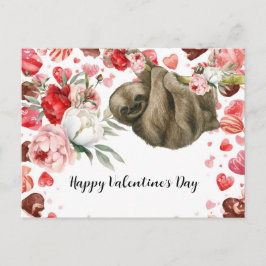 Postal Festiva Sloth on Valentine's Day 
