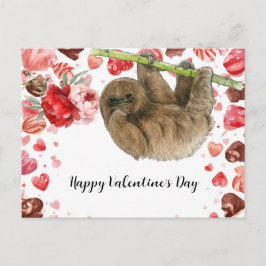 Postal Festiva Sloth on Valentine's Day 