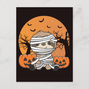 Postal Festiva Slots de calabaza de la momia Feliz feriado de Hal