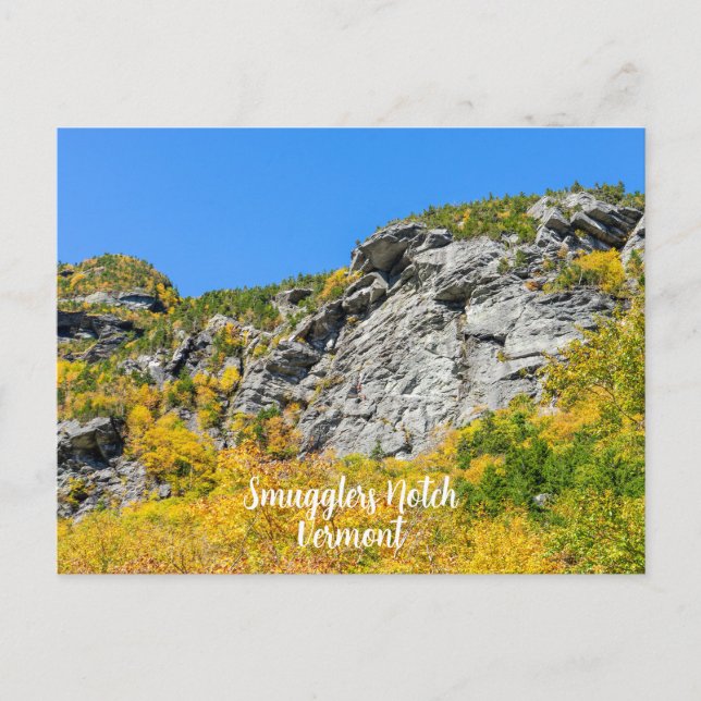 Postal Festiva Smugglers Notch en Vermont (Anverso)