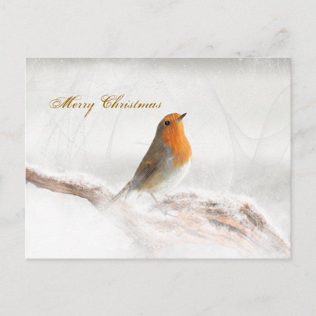 Postal Festiva Snow Shower Robin Redmama (Anverso)
