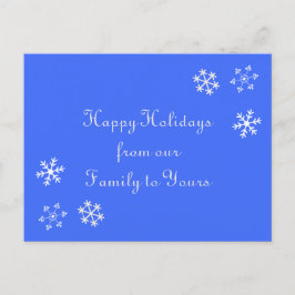 Postal Festiva Snowflake Happy Holidays Post Card
