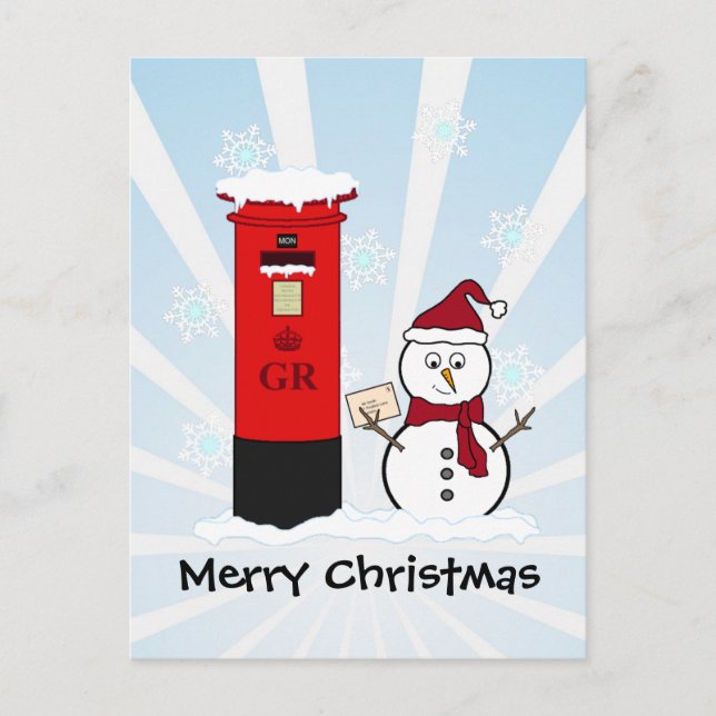 Postal Festiva Snowman (Anverso)