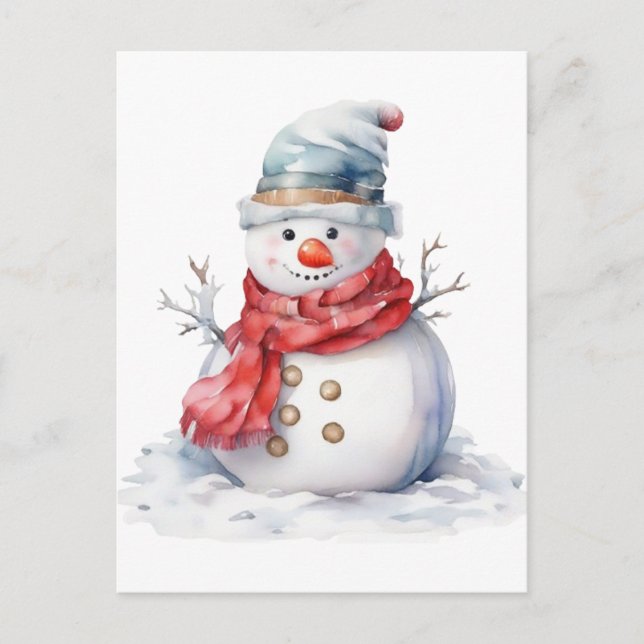 Postal Festiva Snowman (Anverso)