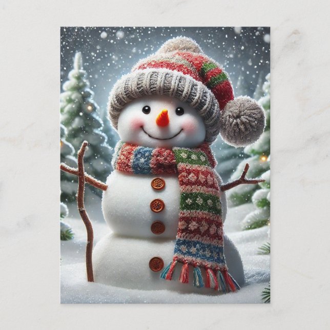 Postal Festiva Snowman (Anverso)