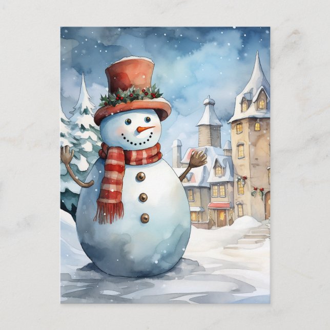 Postal Festiva Snowman (Anverso)