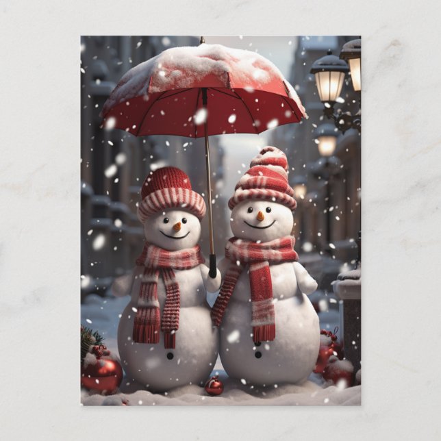Postal Festiva Snowman (Anverso)