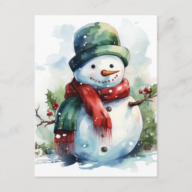 Postal Festiva Snowman (Anverso)