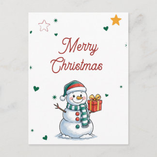 Postal Festiva Snowman Christmas