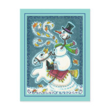 SNOWMAN HORSEMANA SIN CABEZA, XMAS HALLOWEB HUMOR,