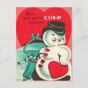 Postal Festiva Snowman Ice Tongs Heart Umbrella Valentine