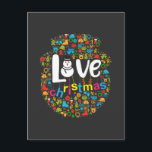 Postal Festiva Snowman Love Christmas Decorations<br><div class="desc">El diseño de un Snowman de pan de jengibre adorna las decoraciones navideñas. Hace un regalo especial para cualquiera durante la temporada de vacaciones.</div>