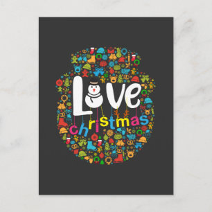 Postal Festiva Snowman Love Christmas Decorations