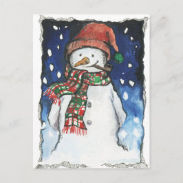 Postal Festiva Snowman - Postcard navideño