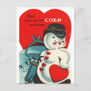 Postal Festiva Snowman Valentine Card
