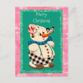 Postal Festiva Snowman Vintage Christmas