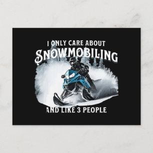 Postal Festiva Snowmobling Funny Snowmobile