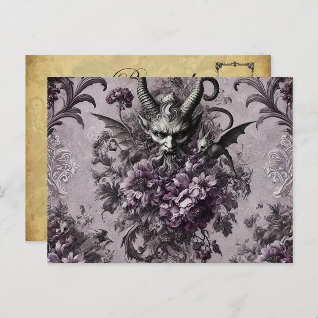 Postal Festiva Soberano de los no muertos - Victoriano gótico (Anverso / Reverso)