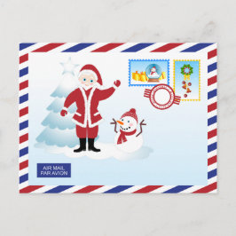 Postal Festiva Sobre de correo de Santa Claus